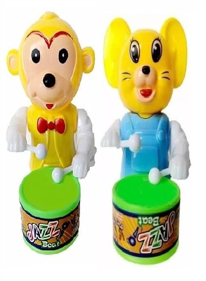 SHANVI Toys Key-Operated Cute Drummer Toy for Toddler Kids Birthday Gift Birthday Return Gift Drumming and Dancing Action for Kids (MONKEY-CAT-02) - Image 5